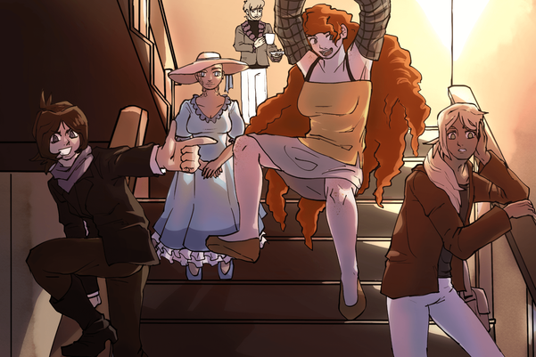 Shaded + complex background