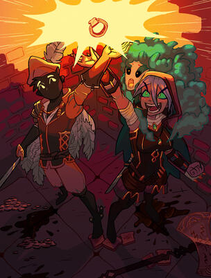 Shaded + complex background